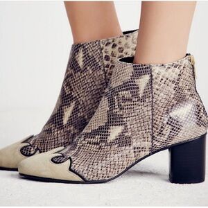 Free People Adele Snake Ankle Boots
